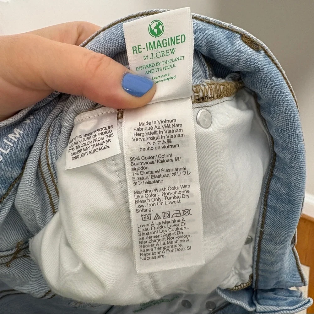 J. Crew Light Wash High-Rise Wide-Leg Jeans